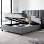 Aurora Grey Velvet Ottoman Bed - Image 3