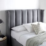 Aurora Grey Velvet Ottoman Bed - Image 2