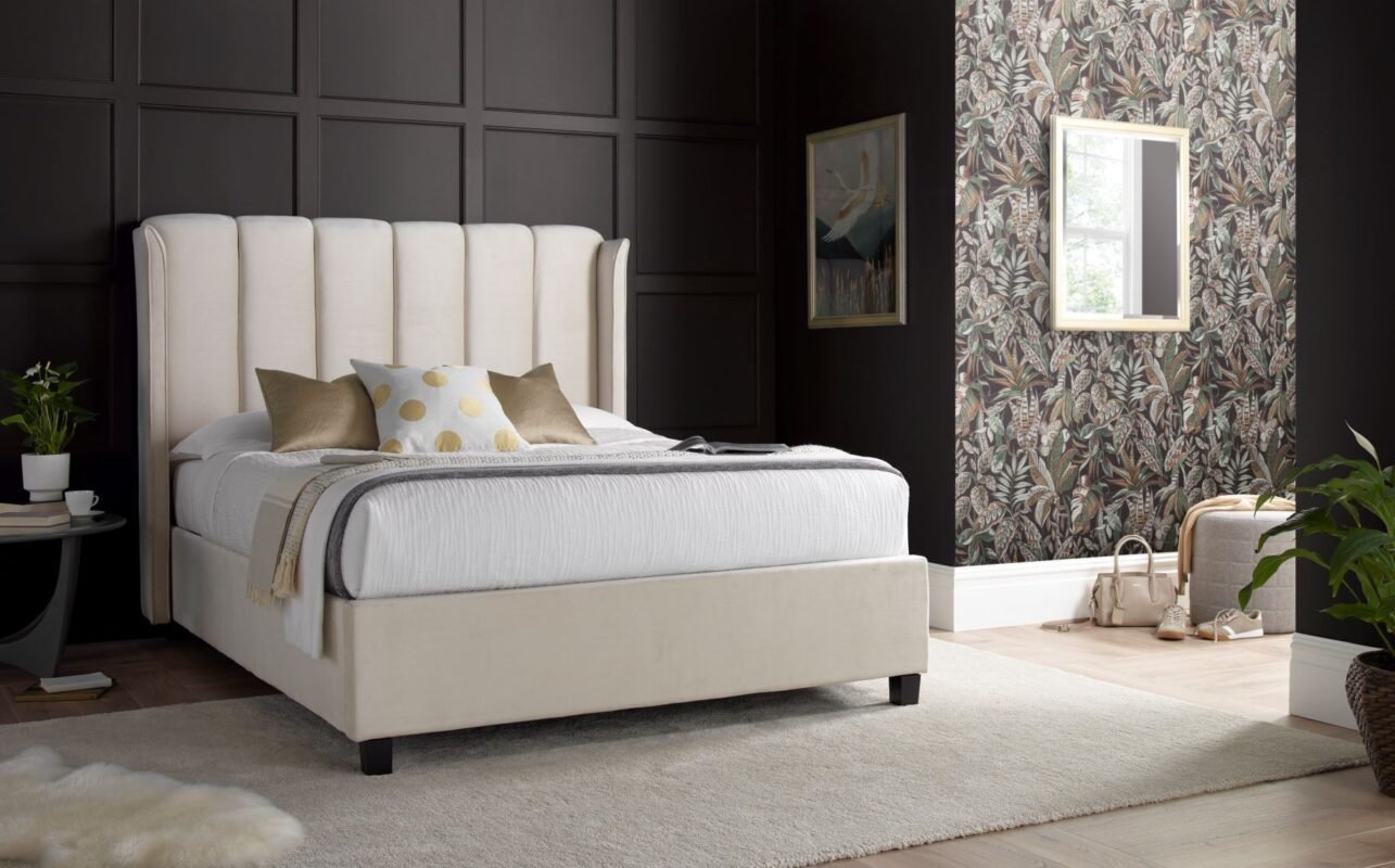 Aurora Velvet Ottoman Bed