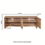 Austin Solid Wood Large Low Board Tv Cabinet - Image 5