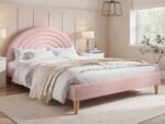 Ava Pink Boucle Bed