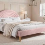 Ava Pink Boucle Bed