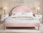 Ava Pink Boucle Bed - Image 3