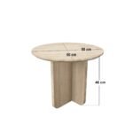 Aven Sintered Stone Effect Side Table - Image 2