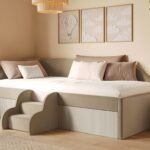 Aviana Velvet Low Sleeper Bed with Cord