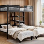 Axton Metal Triple Bunk Bed Black