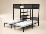 Axton Metal Triple Bunk Bed Black - Image 3