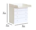 Baby 4 Drawer Changing Board and Storage Unit - Image 3