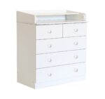 Baby 5 Drawer Changing Board and Storage Unit