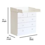 Baby 5 Drawer Changing Board and Storage Unit - Image 2