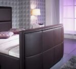 Artisan Leather TV Bed Brown Shanaya - Image 4