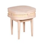 Valencia Cane & Mango Wood Bedside Table - Image 5