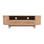 Valencia Cane & Mango Wood 2 Drawers TV Cabinet - Image 2