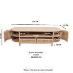 Valencia Cane & Mango Wood 2 Drawers TV Cabinet - Image 4