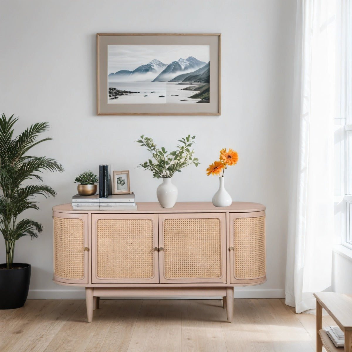 ca04lifestyle-1.jpg Valencia Cane & Mango Wood 4 Doors Sideboard