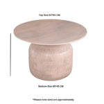 Valencia Cane & Mango Wood Round Coffee Table - Image 4