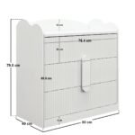 Calista Ribbed Chest of 3 Drawers - Image 2