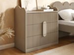 Calista Ribbed Chest of 3 Drawers - Image 3