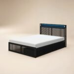 Callan Metal Bed with Storage & LED Black  - Image 10