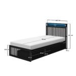 Callan Metal Bed with Storage & LED Black  - Image 11