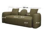 Cami Large Sofa Green Chenille - Image 3
