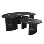 Clio Coffee Table Set Black - Image 5