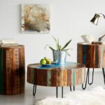 Coastal Drum Side Table