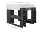 Dante Twin Gaming High Sleeper with Desk & Wardrobe - Image 9