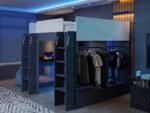 Dante Twin Gaming High Sleeper with Desk & Wardrobe - Image 2