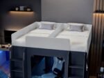Dante Twin Gaming High Sleeper with Desk & Wardrobe - Image 4