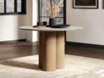 Deko Sintered Stone Round Dining Table Oak