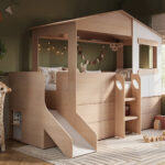 Dreamland House Midsleeper with Slide and Storage