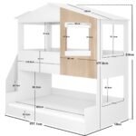 Dreamland House Triple Bunk Bed with Staircase - Image 2