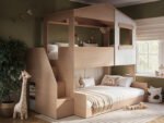 Dreamland House Triple Bunk Bed with Staircase - Image 3