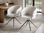 Eira Cream Swivel Dining Chair Set of 2