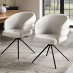 Eira Cream Swivel Dining Chair Set of 2