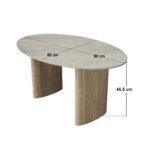 Elin Sintered Stone Effect Round Coffee Table - Image 2