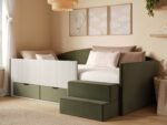 Elisa Velvet Storage Low Sleeper Bed with Cord - Image 3