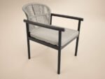 Eliza Outdoor Dining Table with 4 Chairs Set Grey & Dark Brown - Image 11