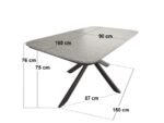 Eliza Outdoor Dining Table with 4 Chairs Set Grey & Dark Brown - Image 13
