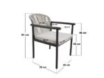 Eliza Outdoor Dining Table with 4 Chairs Set Grey & Dark Brown - Image 14
