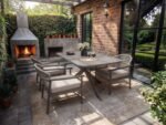 Eliza Outdoor Dining Table with 4 Chairs Set Grey & Dark Brown - Image 3