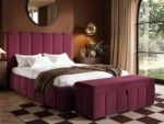 Emilie Ribbed Single Ottoman Bed Velvet - Image 12