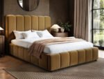 Emilie Ribbed Single Ottoman Bed Velvet - Image 4