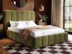 Emilie Ribbed Single Ottoman Bed Velvet - Image 5