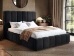 Emilie Ribbed Single Ottoman Bed Velvet - Image 6