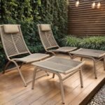 Esen Garden Lounge Chair with Footstool Set