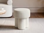 Ferro High Pouffe Beige Fleece