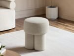 Ferro High Pouffe Beige Fleece - Image 4