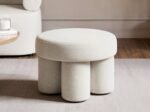 Ferro Low Pouffe Beige Fleece